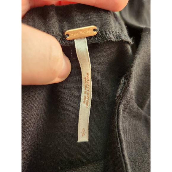 Free People Womens Skater Dress Brown Mini Pockets Off Shoulder Short Sleeve S - Picture 6 of 6